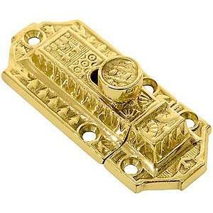 com Cabinet Slide Latch. Ornate Cast Brass Slide Style Cabinet Latch 