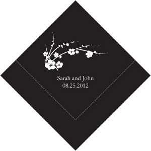 100 Cherry Blossom Personalized Luncheon Wedding Napkin  