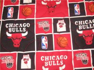 Set 2 handmade quilted pot holders Chicago Bulls  