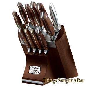 Chicago Cutlery Walnut Signature Forged Knife Block Set  