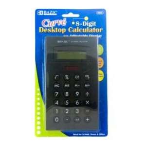    Bazic 8 digit Curve Shape Calculator Case Pack 36 Electronics