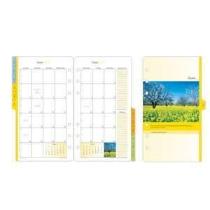  Day Timer Serenity 2 Page Per Month Portable Calendar Tabs 