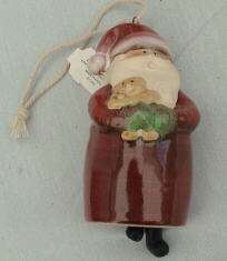 SANTA CERAMIC ORNAMENT BELLS