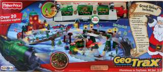 Fisher Price GeoTrax Christmas in Toytown Train Set   Damaged Box 