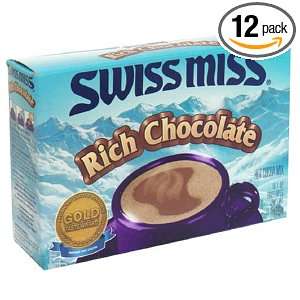 Swiss Miss Hot Cocoa Mix, Rich Chocolate, 10 Ounce Unit (Pack of 12 