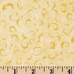 45 Wide Canopy Scrolls Yellow Fabric By The Yard Arts 