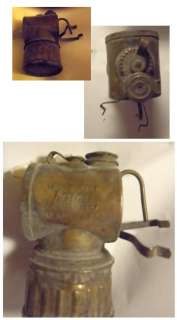   Carbide Lamp JUSTRITE Coal mining lantern gold mine Antique 1920s