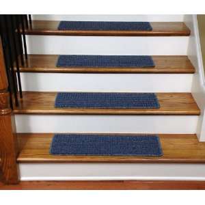  Washable Non Skid Carpet Stair Treads   Michelle Blue (13 