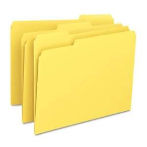  File Folders, 1/3 Cut Top Tab, Letter, Yellow, 100/Box 