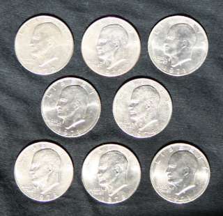   Fine 1970s Ike Eisenhower Dollars, 71, 72, 74, 77, 78 Coins  