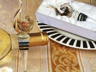   Art Deco Swirl Wine Bottle Stopper Wedding Bridal Shower Favor  