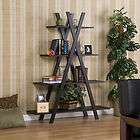 Black X Etagere Shelves Book Storage Office Furniture.​