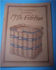 Longaberger Basket 1986 J.W. Collection TWO PIE MINT  