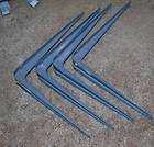 LOT 4 Metal Wall Shelf Shelving Brackets Grey 10x12 NEW