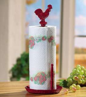 Accent your country kitchen with this paper towel holder. It has a 