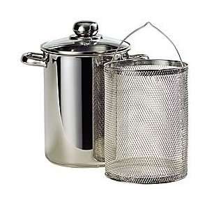  Asparagus 4.8 Quart Pot with Steamer Basket 18/8 Stainless 