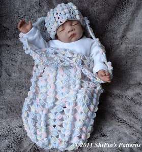 BABY COCOON PAPOOSE CROCHET PATTERN REBORN PATTERN #167  