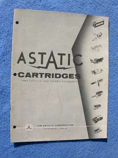 1963 Astatic Cartridges Catalog and Cross Reference   22 pages  