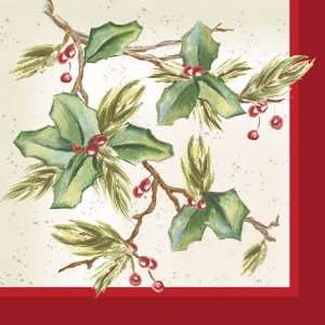  Christmas Holly Paper Luncheon Napkins Health & Personal 
