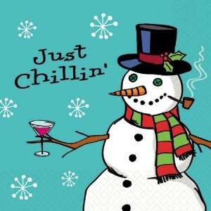   By Amscan Christmas Just Chillin   Beverage Napkins 