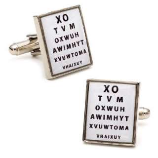 Eye Chart Cufflinks Medical Cuff Links  