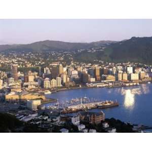  City Skyline and Harbour, Wellington, North Island, New 