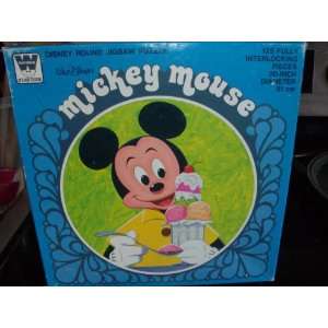  Vintage Mickey Mouse Disney Round Puzzle Toys & Games