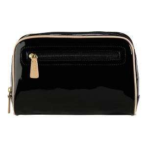 Cole Haan Jitney Travel Cosmetic   Black Patent