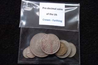 COLLECTION   PRE DECIMAL UK COINS + CROWN  1/4D   CROWN  