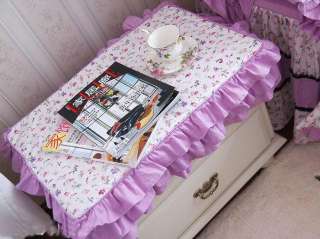 Shabby and Elegant Purple floral Cotton Bedding Duvet cove set  