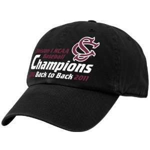   College World Series Champions Black Garment Washed Adjustable Hat