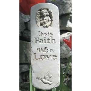   And Love   Angel & Peace Dove Plaque   Collectible Concrete Sculpture