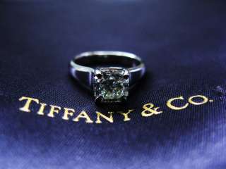 Tiffany & Co PLAT Lucida Diamond Solitaire Ring 1.65CT I VVS1  