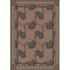   Bantan Mink Contemporary Nylon Floral Area Rug 7.70.