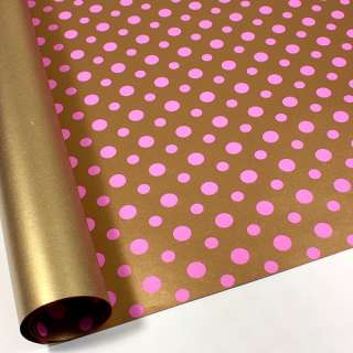NEW Polka Dot Pink Double Sided Gift Wrapping Paper 30  