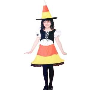   Candy Corn Witch Costume with Hat Plus Size 10.5 12.5 Toys & Games