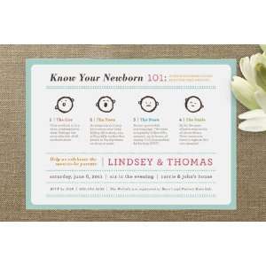   Know Your Newborn 101 Baby Shower Invitations