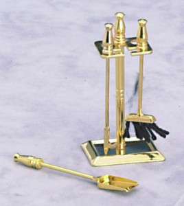dollhouse miniature FIREPLACE TOOLS ACCESSORIES & STAND  