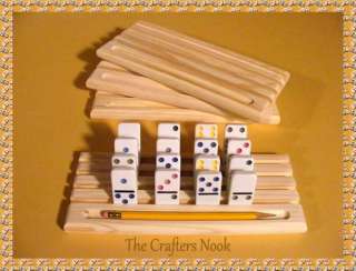   Holders Score Keeper Mexican Train Chicken Foot 4 Rows Dominoes  