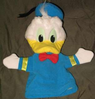 Vtg Disney Donald Duck Puppet Toy World Disneyland Hat  