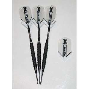   Grip Style 8   20 grams, 80% Tungsten Soft Tip Darts   Deluxe Package