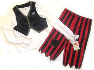 New CARTERS Dress Up Halloween Costume PIRATE 4 4t NWT  
