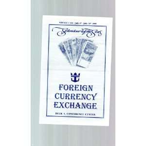  Souvenir Ephemera Splendour of the Seas, Foreign Currency 