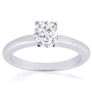   Cut Solitaire Diamond Engagement Ring IDEAL CUT 14K GOLD SI1 GIA