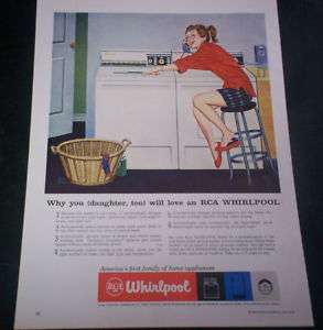 1959 Ad RCA Whirlpool You Daughter Love Washer Dryer  