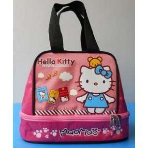  Very Cute Blue Hello Kitty Style Tote Lunch Bag Kitchen 
