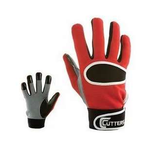  Cutters Coaches Football Gloves   Orange Extra Large 