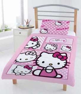 HELLO KITTY COMIC JUNIOR COT BED DUVET QUILT COVER SET  