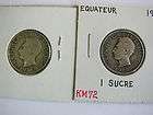 1888 Ecuador Un Sucre Santiago Coin Km# 53.1 VF