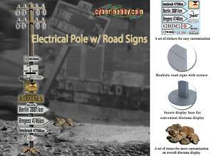 Dragon CH 1/6 WWII German Electrical Pole + Road Signs  